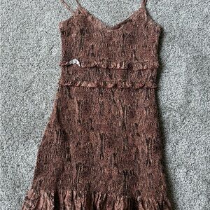 Express Y2K Brown Animal Print Sleeveless‎ Dress